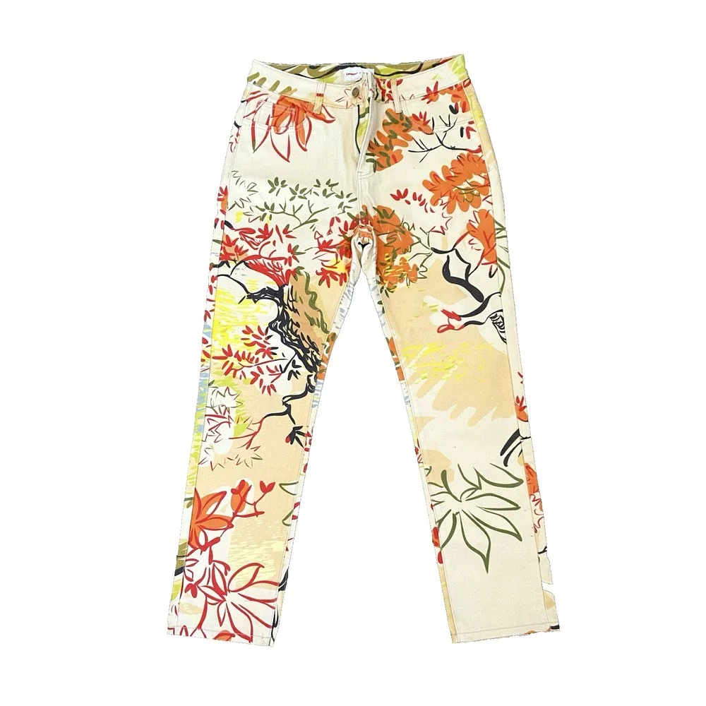 Lewser YITAI LA Sean Lew Printed Shangri Jean‎ Pants Jacket Set L Streetwear Art